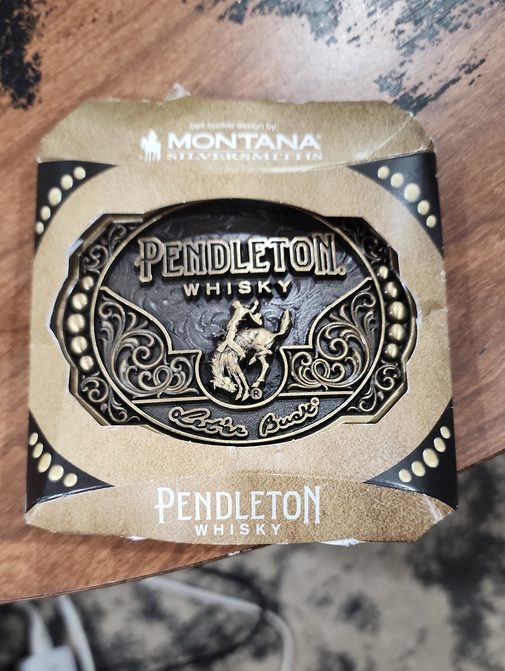 2024 Pendleton Whiskey Let'er Buck Rodeo Cowboy Montana Silversmiths Belt Buckle